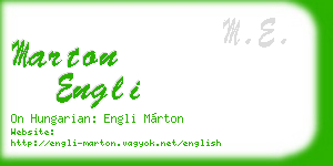 marton engli business card